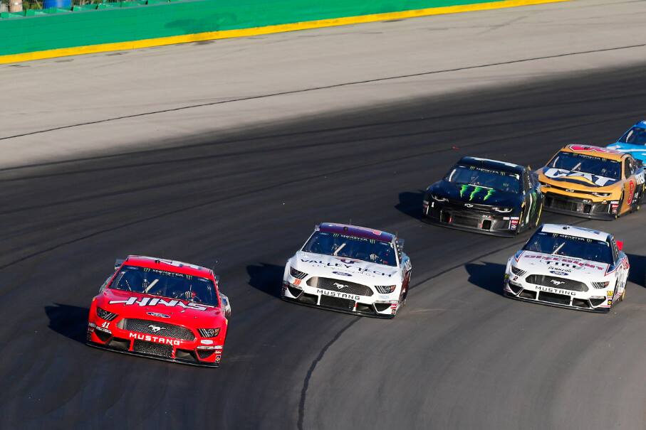 Stewart-Haas Racing's Daniel Suarez sat on the pole for the first time this year, finishing eighth. Stewart-Haas Racing's Daniel Suarez sat on the pole for the first time this year, finishing eighth.